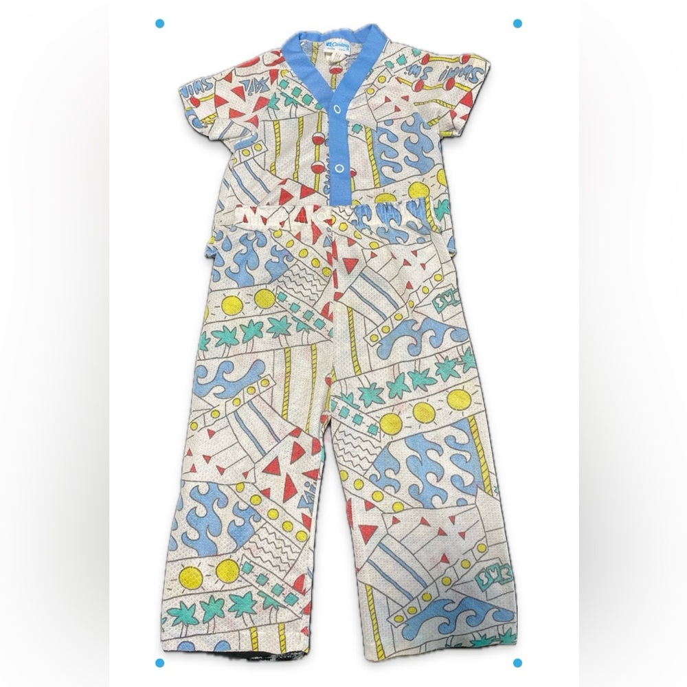 Colorful Geometric Patterned Kids Outfit